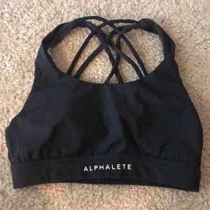 Alphalete Black Criss Cross Back bra